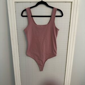 Abercrombie & Fitch Square Neck Mauve Bodysuit